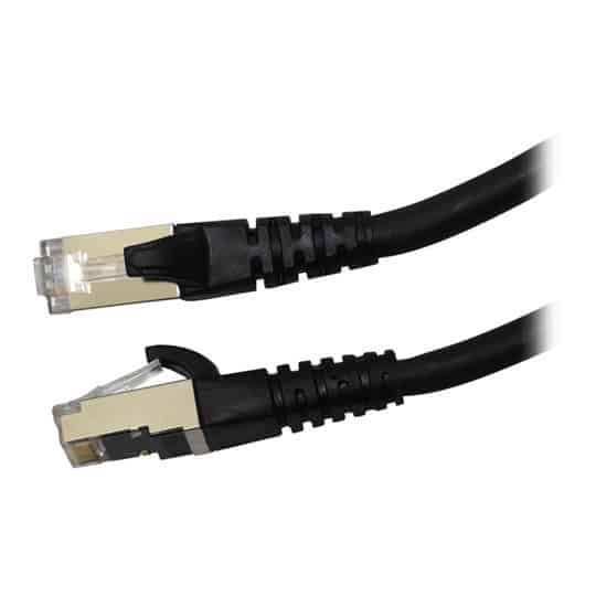 Videk Cat6a 1M Booted LSZH RJ45 Black Ethernet Cable